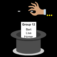 Random Magicians Hat Group Generator